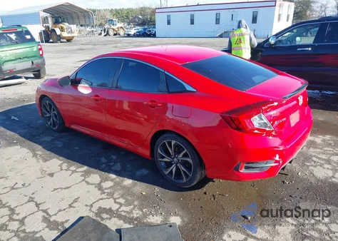 2019 Honda Civic Sport z USA, uszkodzony, nr VIN 2HGFC2F85KH544679